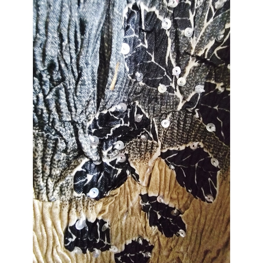 Alberto Makali Animal Print Button Down Top Blouse XL - Picture 7 of 8